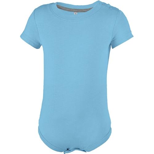 Body B?B? Col Rond Jambes Manches Courtes - K831 - Bleu Ciel