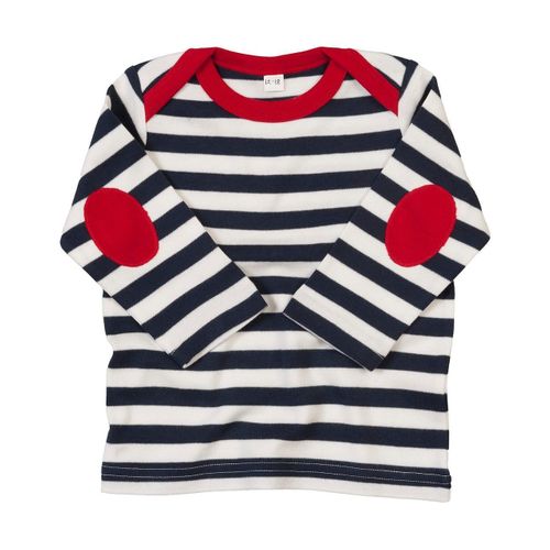 T-Shirt Ray? Pour B?B? Manches Longues - Bz38 - Bleu Marine - Blanc - Rouge