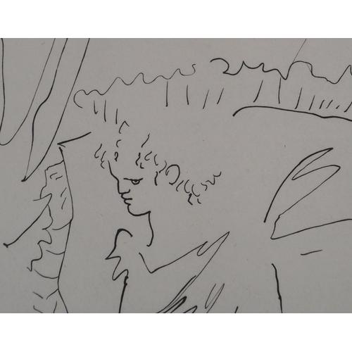 Jean Cocteau : Le Bal Du Comte D'orgel, L'attente De Mme D'orgel, Gravure Originale