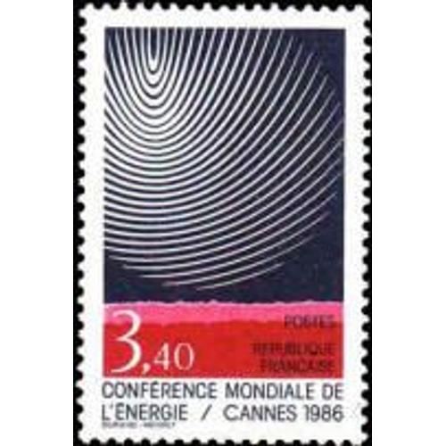 Conférence Mondiale De L'énergie À Cannes Année 1986 N° 2445 Yvert Et Tellier Luxe