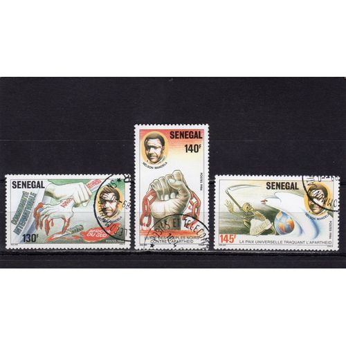 Timbres-Poste Du Sénégal (Lutte Contre LApartheid)