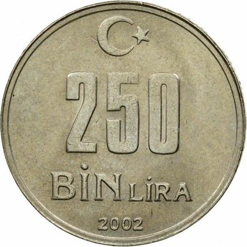 Pièce De Monnaie De Turquie - 250 Bin Lira (Livre Turque) De 2002