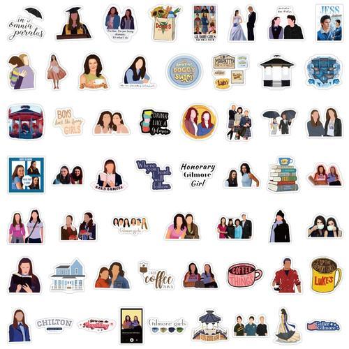 100 feuilles [Gilmore Girls   série TV américaine Gilmore Girls autocollants bagages étanche tasse autocollants A2895