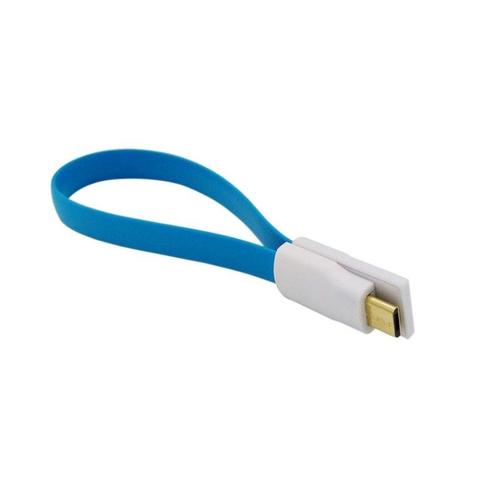 Mini Cable Aimanté Pour Enceinte Bose Soundlink Color Ii Universel Chargeur Connecteur Micro Usb Magnet Porte-Clefs 25cm Android - Bleu