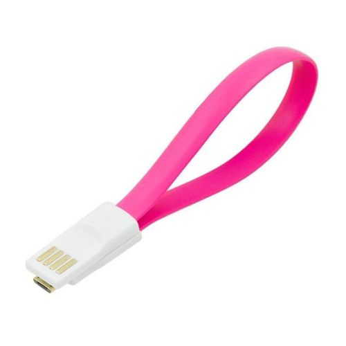Mini Cable Aimanté Pour Enceinte Bose Soundlink Micro Universel Chargeur Connecteur Micro Usb Magnet Porte-Clefs 25cm Android - Rose