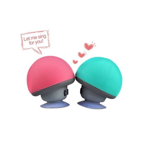 Enceinte Champignon Bluetooth pour SAMSUNG Galaxy S10 Smartphone Ventouse Haut-Parleur Micro Mini - ROSE