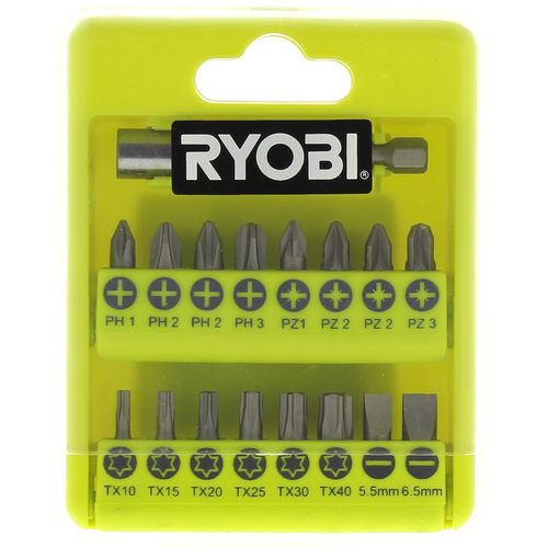 Coffret 17 embouts de vissage pour Perceuse Ryobi