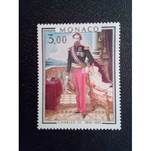 Timbre Monaco Yt 1196 Charles Iii (1818-1889), Par François A. Biard (1798-1882) 1979 ( 8912 )