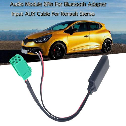 Module audio 6 broches pour câble d'adaptateur d'entrée Bluetooth pour  Renault stéréo