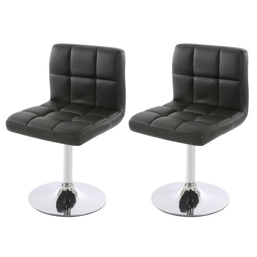 Lot De 2 Chaises De Salle À Manger Kavala, Pivotante, Similicuir, Noir