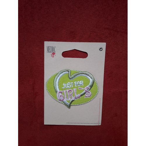 Ecusson Thermocollant Just For Girl's Coeur