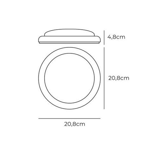 Applique Led Ronde 18w 1820lm 6400k Ø20.8x4.8cm Edm