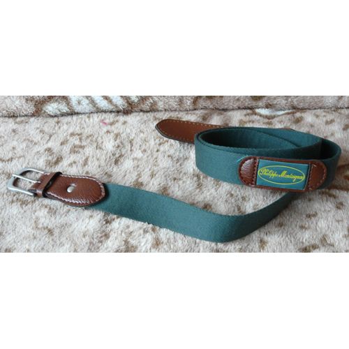 Ceinture Homme «  Philippe Montaignac » Tissu Vert
