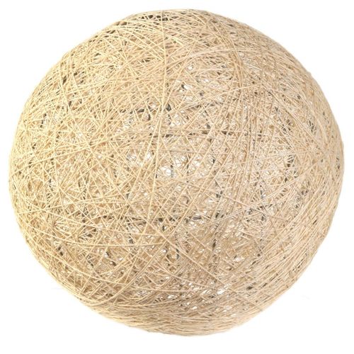 Lampe boule tréssée à suspendre ou poser D 30 cm - Beige