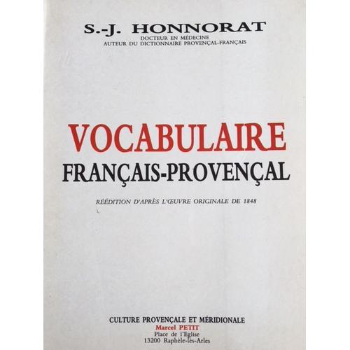 Vocabulaire Francais Provencal