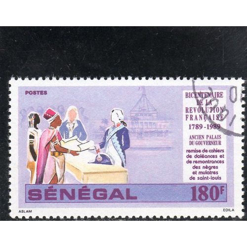 Timbre-Poste Du Sénégal (Bicentenaire De La Révolution Française)