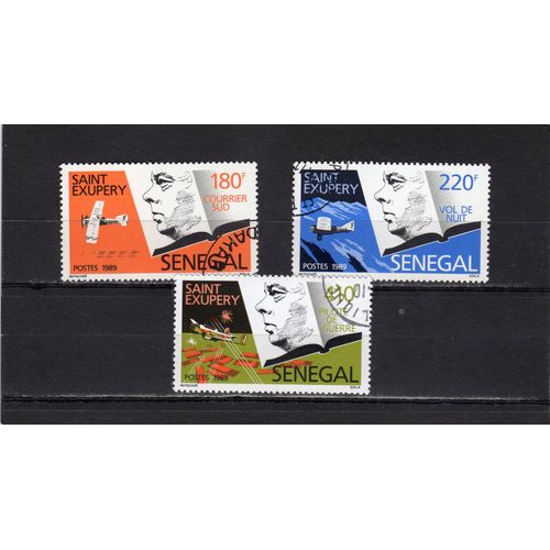 Timbres-Poste Du Sénégal (45ème Anniversaire De La Disparition DAntoine De Saint-Exupéry)
