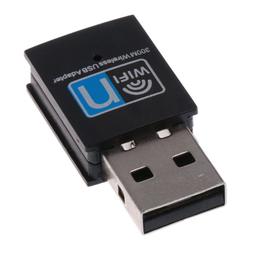 Tenda U6 Adaptateur WiFi USB sans fil portable 300 Mbps Récepteur externe  Carte réseau avec antenne externe 6 dBi (Noir)