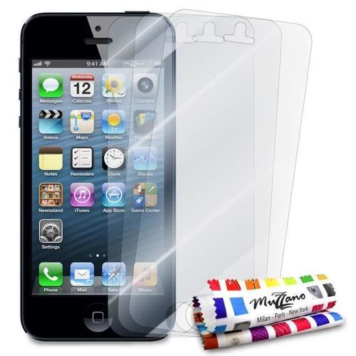 3 X Film De Protection Iphone 5 5s Se Transparent Anti Rayures