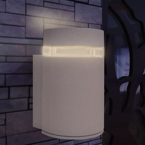 Applique Murale Extérieure Demi-Cylindrique Aluminium Gris