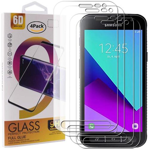 Lot De 4 Films De Protection D'écran En Verre Trempé Pour Smartphone Samsung Galaxy Xcover4 G390f / Xcover 4s Avec Film En Verre Trempé De Dureté 9h, Film De Protection Hd Transparent Anti-Rayures