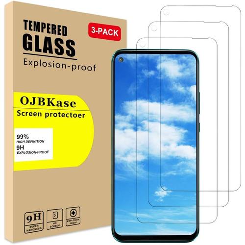 Lot De 3 Films De Protection D'écran En Verre Trempé Pour Huawei Mate 30 Lite, Dureté 2,5d 9h Et Haute Résolution, Anti-Rayures, Anti-Huile, Anti-Bulles