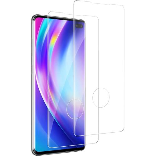 Lot De 2 Films De Protection En Verre Trempé Pour Samsung Galaxy S10 Plus, Dureté 9h, Verre De Protection Blindé Anti-Rayures Pour Samsung S10 Plus, Film De Protection D'écran Pour Identification D'empreintes Digitales Pour Galaxy S10+.