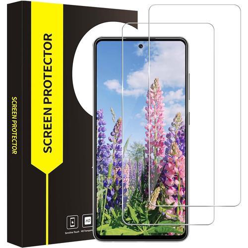 Pack De 2 Films De Protection Pour Verre Trempé Pour Samsung Galaxy A52/A52s 5g, Dureté 9h, Résistant Aux Rayures Sans Bulles Toucher Sensible Verre De Protection Complet 2,5d Ultra-Clair Écran A52s Protecteur