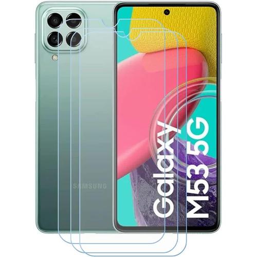 Pack De 3 Protections D'écran En Verre Trempé Pour Samsung Galaxy M54 5g 6,67"" , Film De Verre Trempé En Verre Trempé Dureté 9h, Protection D'écran Anti-Rayures/Anti-Traces/Anti-Chute.