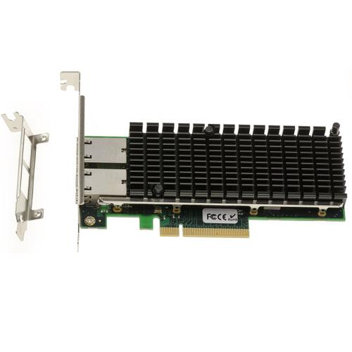 Carte Réseau PCIE 3.0 8x - 10 GB - 2 PORTS RJ45 CHIPSET INTEL X540