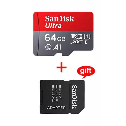 Carte Mémoire SanDisk Ultra MicroSDXC UHS-I 64 Go avec Adaptateur