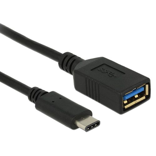 KAB USB C Adapter USB Typ-A Buchse 15 cm schwarz Delock