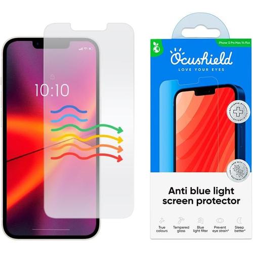 Ocushield Film Protecteur Anti Lumière Bleue Compatible Avec Iphone 13 Pro Max 6.7\U201d - Protection Des Yeux Avec Filtre Lumière Bleue - Produit Médical Reconnu - Film En Verre Trempé Avec Protection Anti-Éblouissement