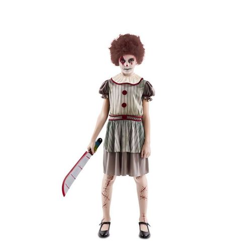 D?Guisement De Clown T?Rrifiant Pour Fille (Taille 7-9a)