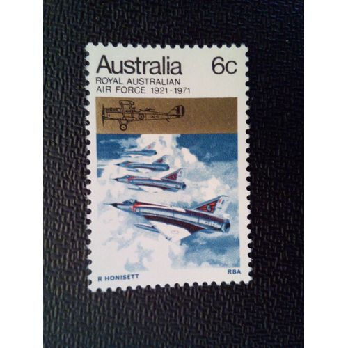 Timbre Australie Yt 436 50ème Anniversaire De La Royal Australian Air Force 1971 ( 9912 )