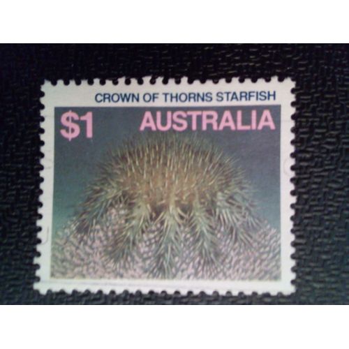 Timbre Australie Yt 954 Etoile De Mer Couronne D'épines (Acanthaster Planci) 1986 ( 9912 )