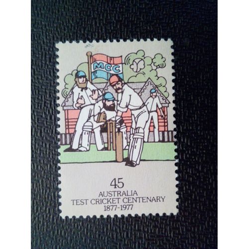 Timbre Australie Yt 619 Australie Test Cricket 1977 ( 9912 )
