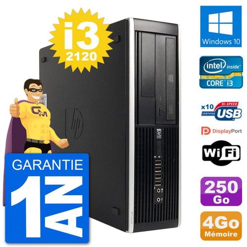 PC HP Compaq 6200 Pro SFF Intel i3-2120 RAM 4Go Disque Dur 250Go Windows 10 Wifi