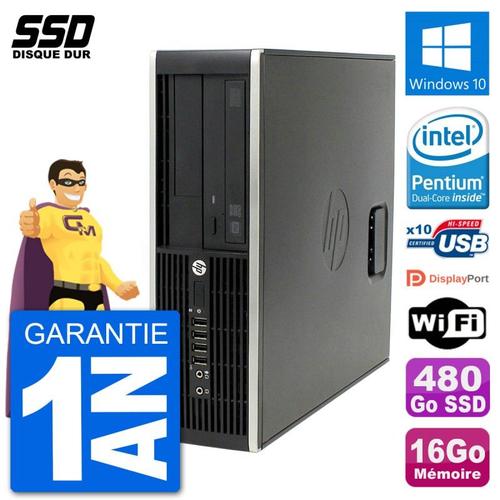 Compaq PC HP 8200 SFF Intel G630 16Go Disque 500Go Graveur Wifi W7 Ecran 19" 