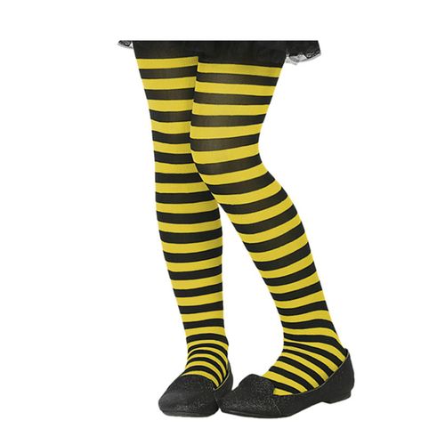 Collant Rayé Jaune Et Noir Enfant Taille Unique