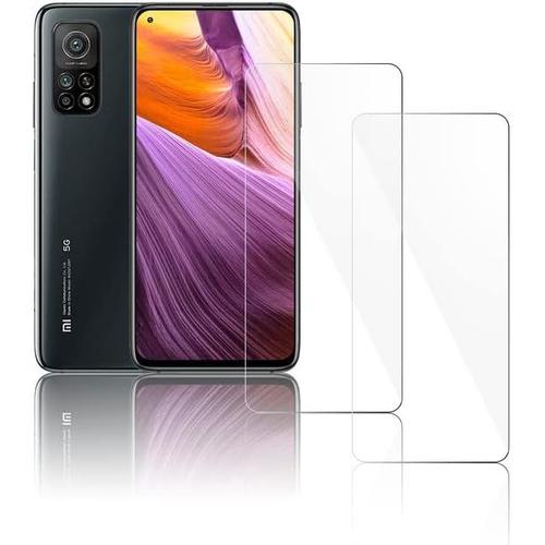 Pour Verre Trempé Xiaomi Mi 10t 5g, 2 Pièces Film De Protection Anti-Rayures Pour Xiaomi Mi 10t 5g, Pour Xiaomi Mi 10t 5g Film De Protection D'écran, Sans Bulles Pour Xiaomi Mi 10t 5g Verre Trempé