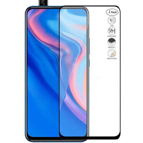 Protecteur D'écran Huawei P Smart Z 6,59 Pouces, Couverture Complète, Colle Complète 2,5d, Dureté 9h, Verre Trempé, Protecteur D'écran Pour Smartphone Huawei P Smart Z Noir-1 Paquet