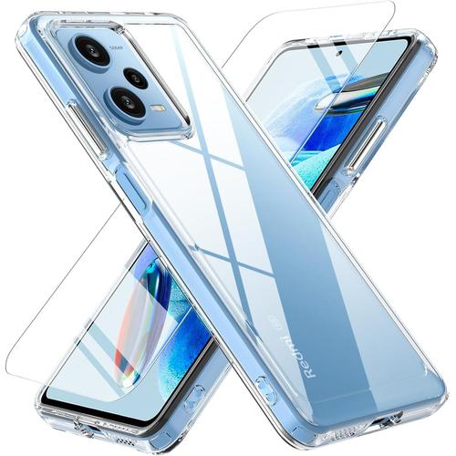 Pour Xiaomi Redmi Note 12 Pro 5g/Poco X5 Pro 5g Coque Avec Film Trempé, Anti-Jaunissement, Protection 360°, Antichoc Silicone Housse De Protection Pour Redmi Note 12 Pro 5g/Poco