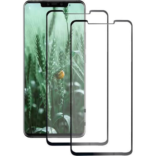 Protecteur D'écran Pour Verre Trempé Huawei Mate 20 Pro, Film De Protection D'écran Pour Mate 20 Pro, Film De Verre Trempé À Couverture Complète 3d, Sans Bulles, Dureté 9h - Lot De 2]