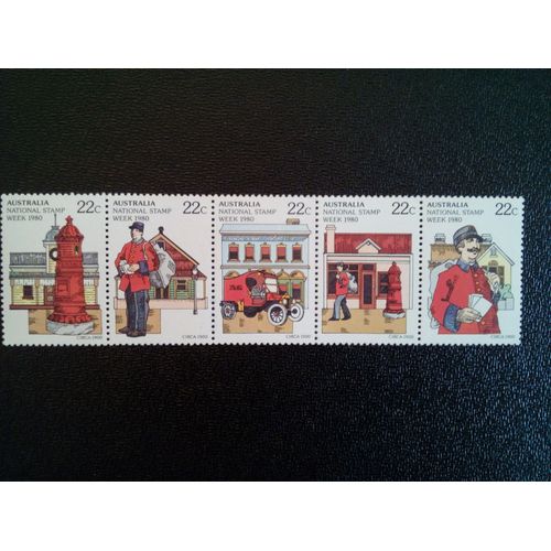 Timbre Australie Yt 713 A 717 Histoire Postale Australienne 1980 ( 10912 )