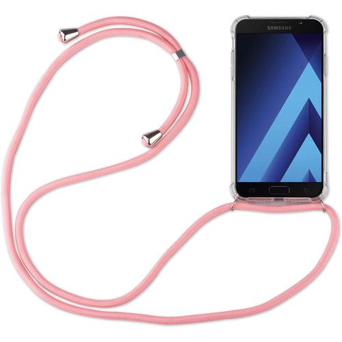 Samsung Galaxy A3 2017 Chaîne De Téléphone Portable Collier Pour Smartphone Avec Ruban - Cordon Avec Étui À Suspendre Autour Du Cou Étui De Téléphone Portable Avec Cordon À Suspendre Autour Du Cou Pour Samsung Galaxy A3 2017 Sm-A320 Rose