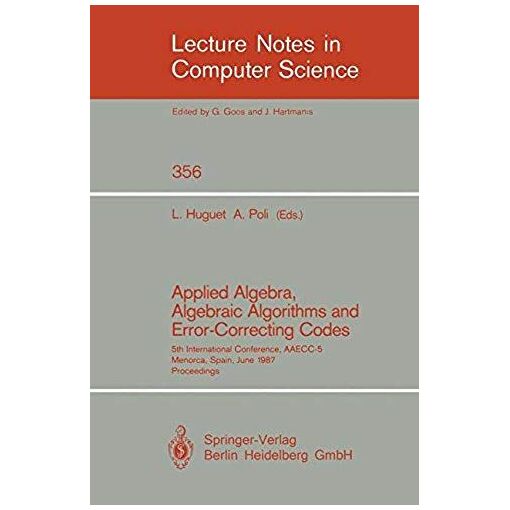 Applied Algebra, Algebraic Algorithms And Error-Correcting Codes