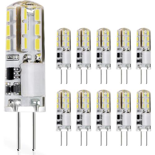 Ampoule G4 Led 12v, 1 Watt (Équivalent À Halogene 10w), Lampe Led Spot Pour Lumiere Puck, Lustre, Non-Dimmable, 12 Volt, Blanc Froid, Pack De 10