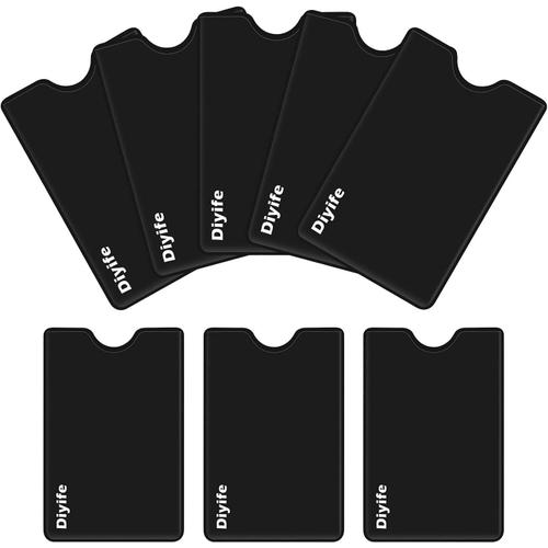 RFID Protection Carte Bancaire[Lot de 8], NFC Protecteur de Carte Ensemble, Matériau PVC, Protection de Carte sans Contact, Anti Data & Vol D'identité, Etuis Anti RFID