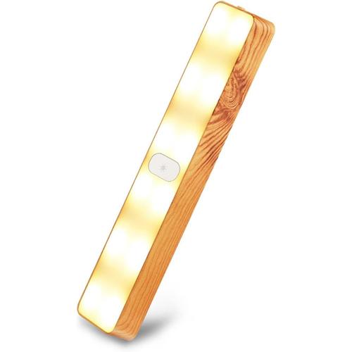 Veilleuse Led Touch Dimmable Coloré Grain De Bois Led Magnétique Sous La Lumière Du Meuble Capteur De Mouvement Pir Éclairage Domestique Décoration De Cuisine Lumière Ambiante